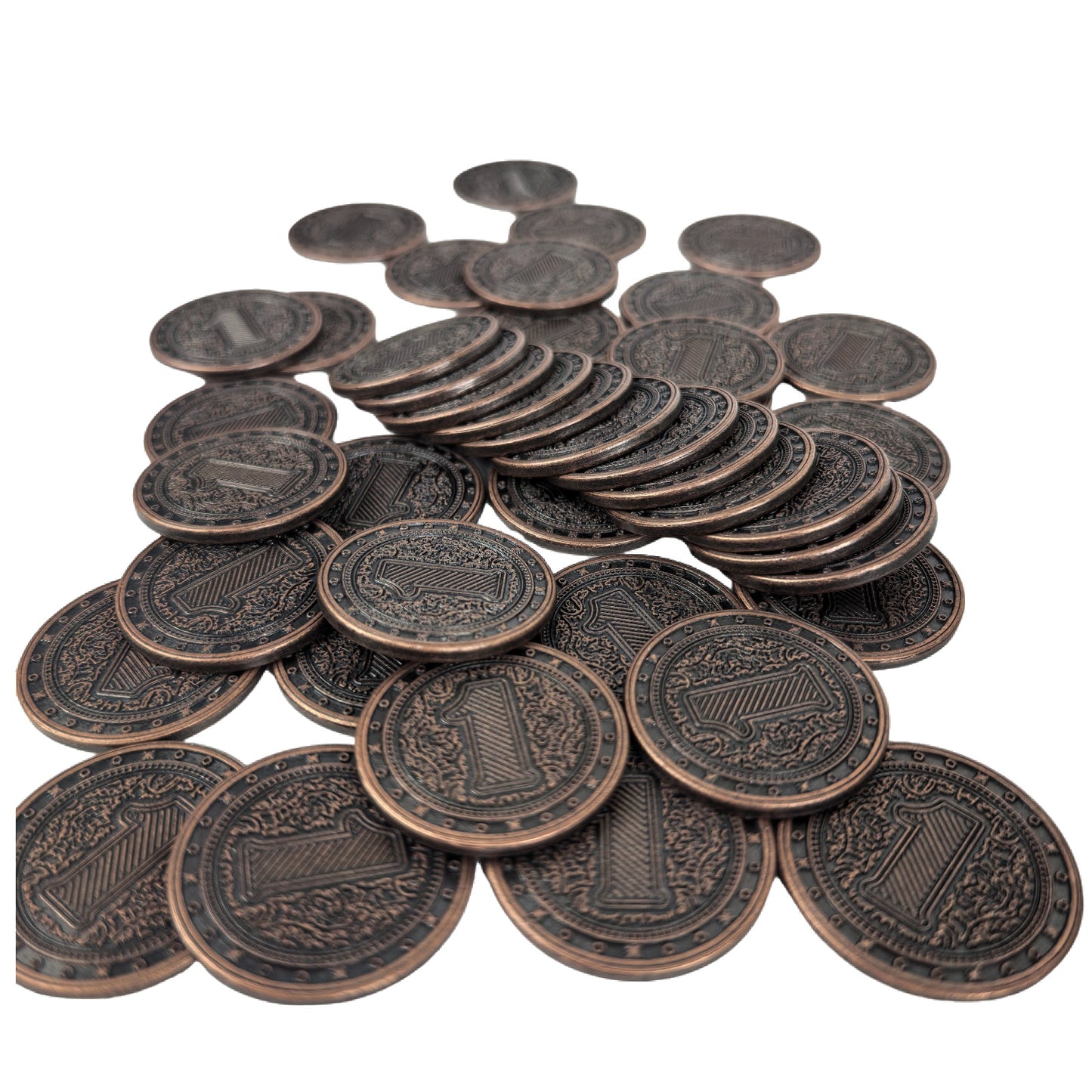 Luxury Brushed Metal Resource Tokens (Set of 30)