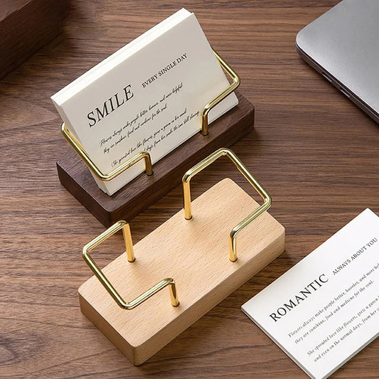 Modular Wooden Card Holder Rail (2-Pack)