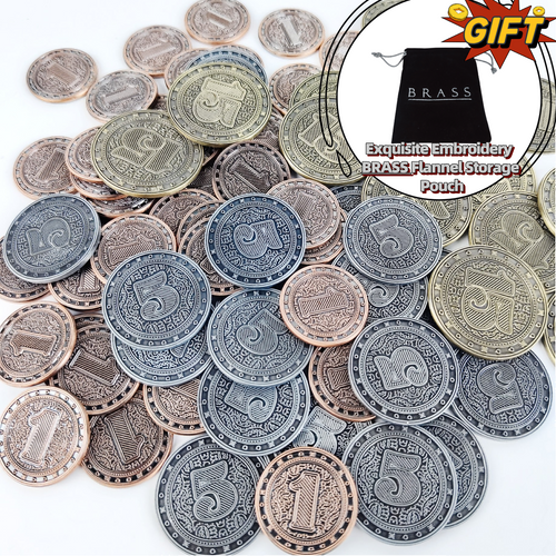 Luxury Brushed Metal Resource Tokens (Set of 30)