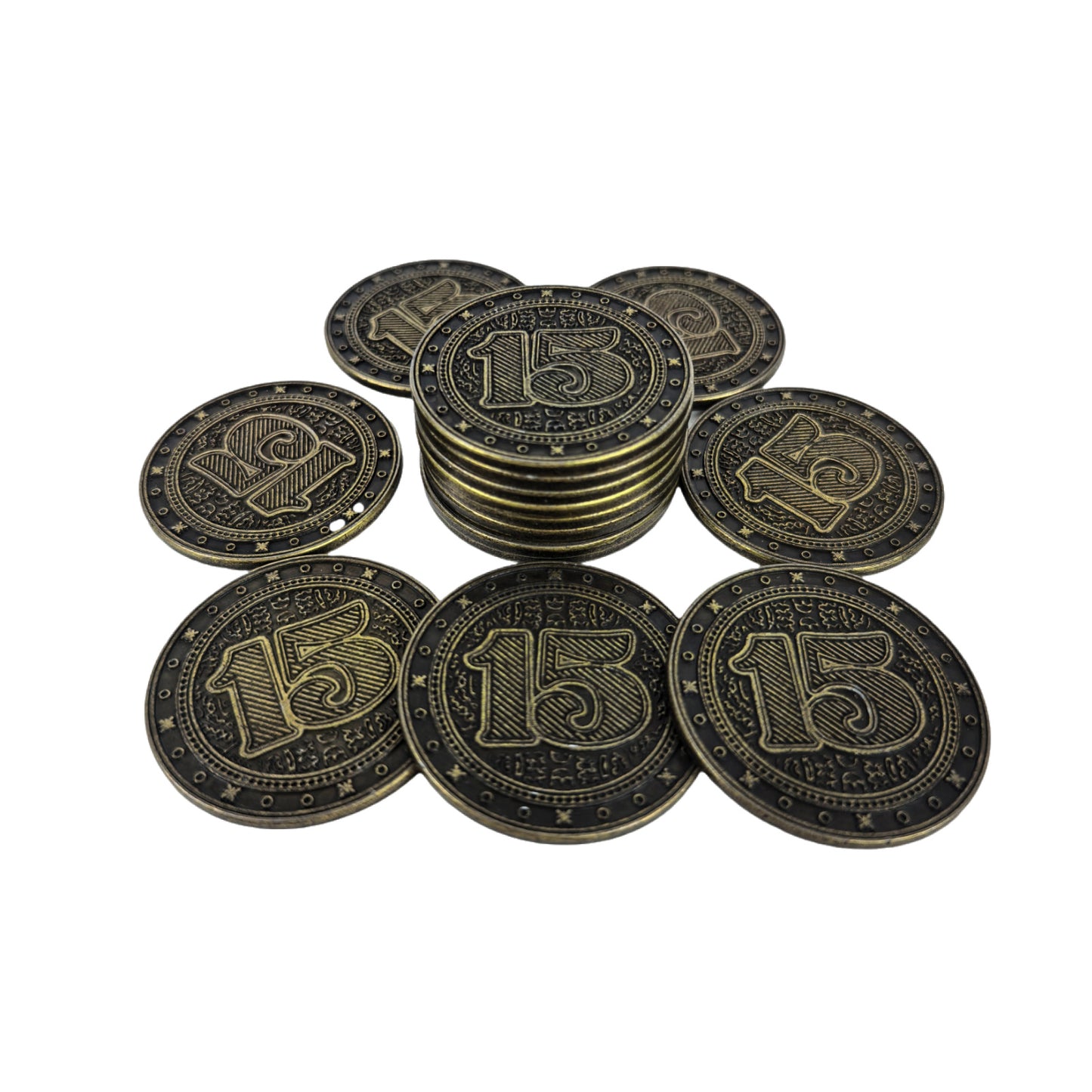 Luxury Brushed Metal Resource Tokens (Set of 30)