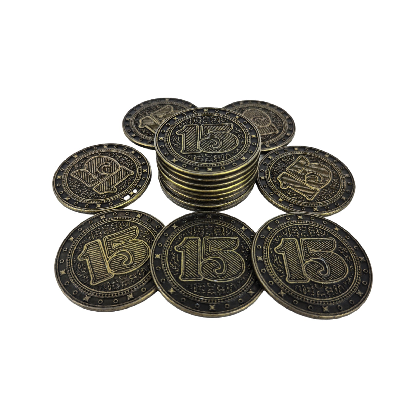 Luxury Brushed Metal Resource Tokens (Set of 30)