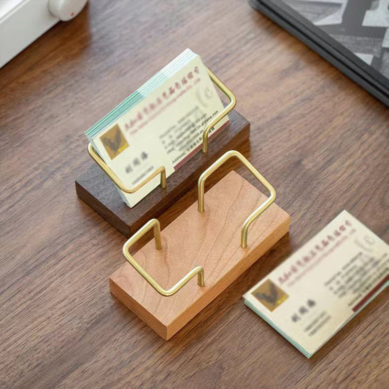 Modular Wooden Card Holder Rail (2-Pack)