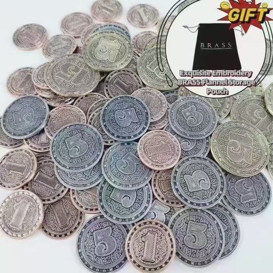 Luxury Brushed Metal Resource Tokens (Set of 30)